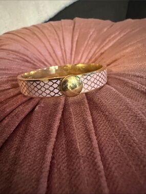 Gold-Tone Halcyon Days Pink Enamel Bangle Bracelet